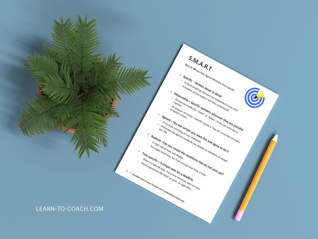 smart goal next to a fern